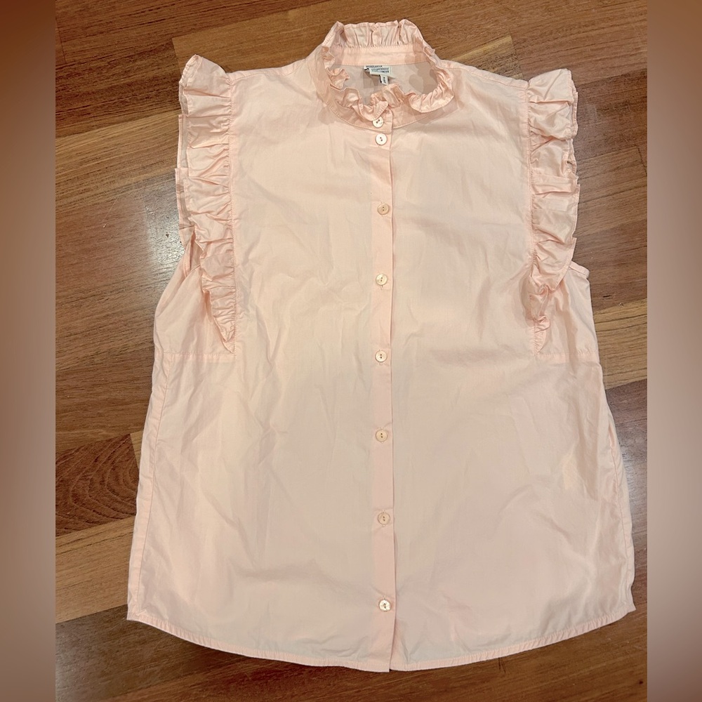 Baum Und Pfergarten Pale Pink Designer Button Up Tank Top sz 38